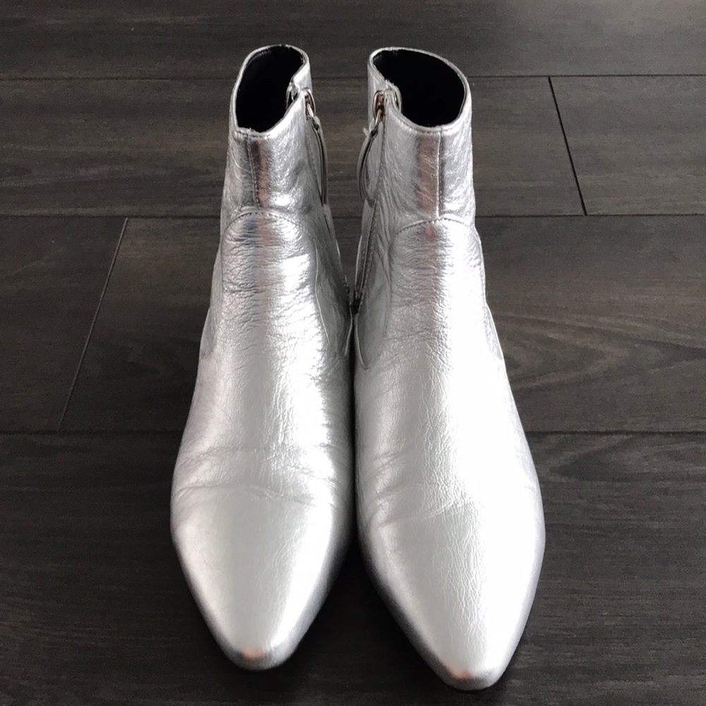 Zara Silver Booties